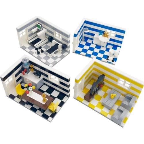 Compatible City House Blocks Toys for Girl Boy Montessori Classic Mini Friends Bricks Construction Furniture Set Toys MOC Bloque