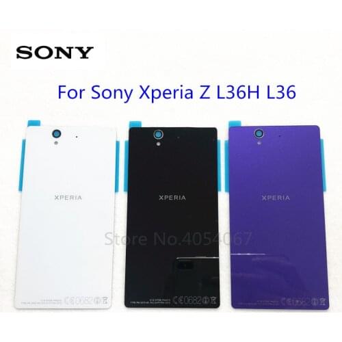 Glass Battery Door Housing Rear Cover for Sony Xperia Z L36 LT36 L36H C6902 C6606 C6603 C6602 Replacement Back Door Case Cover