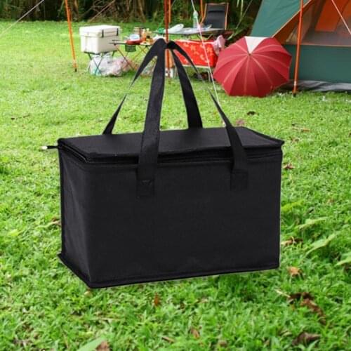 Lunch Cooler Bag Folding Insulation Picnic Pack Food Thermal Bag Carrier Pouch