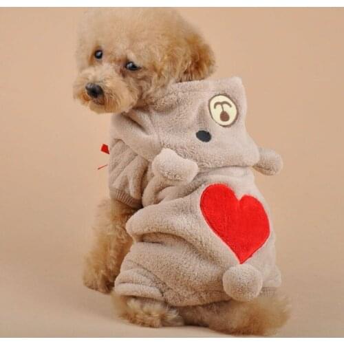 Cute Dog Hoodies Cosplay Clothes Pet Autumn Winter Warm Fleece Puppy Costume Soft Breathable Hoodie For Small Medium Dog Cat