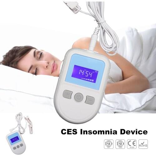CES Device Brain Electronic Therapy Stimulation Device Tens Ems Massage Ear Clip Electrode Sleep Insomnia Cure