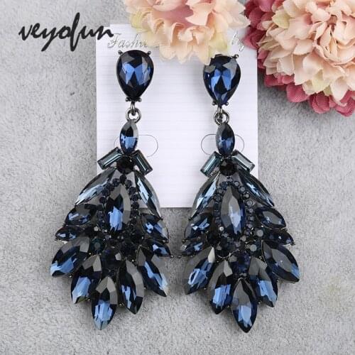 Veyofun Vintage Luxury Crystal Drop Earrings Party Dangle Earrings Fashion Jewelry For Women Wholesale