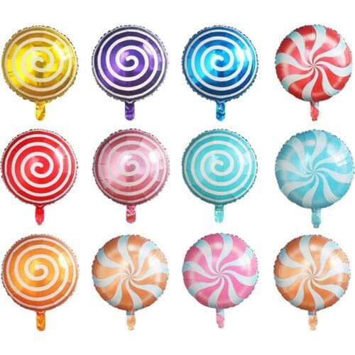 50pcs 18inch Colorful Candy Foil Balloons Lollipop Helium Balloon Baby Shower Birthday Wedding Party Supplies Decor Kids Toys