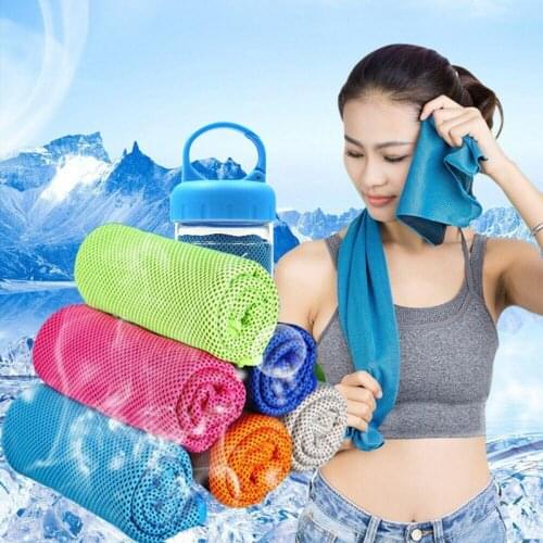 1PC Fitness Fast Cold Sense Sports Towel Portable Microfiber Fabric Quick-drying Ice Towel Yoga Outdoor Sports Towel