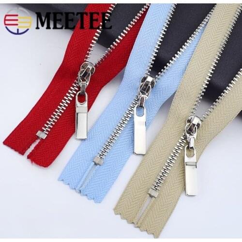 5pcs 3# 15/18/20/25/30cm Metal Zippers Close-end Zip Closure for Clothes Jeans Pocket Zipper Bag Purse Repair Accessory