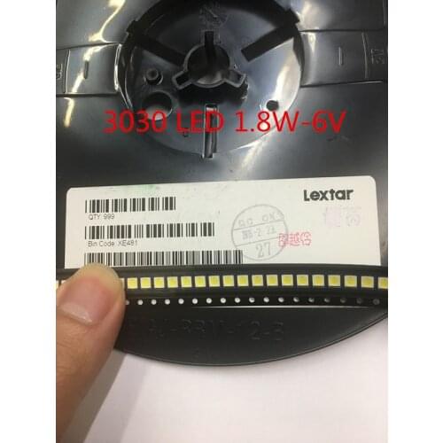 500pcs for Lextar LED Backlight High Power LED 1.8W 3030 6V Cool white 150-187LM PT30W45 V1 TV Application 3030 smd led diode