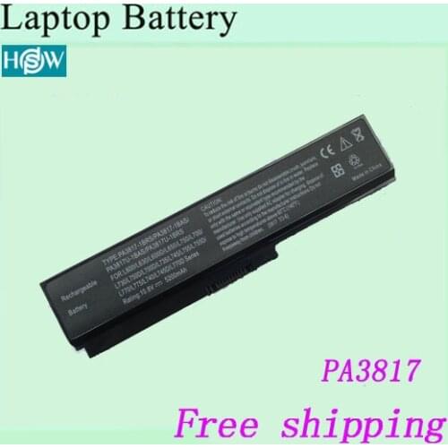 6 CELLS 5200mAH Laptop Battery for toshiba PA3817U-1BAS PA3817U-1BRS PA3818U-1BRS Satellite L750 L750D