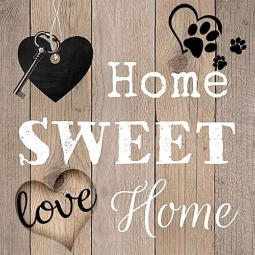 Letter dog Sweet home Family Love Diamond Painting Full square Cross Stitch Kits Picture of Rhinestone Mosaic full Embroidery
