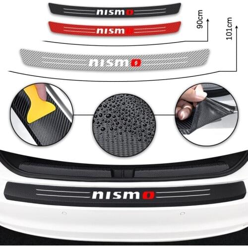 Car Nismo Emblem Car Trunk Guard Plate Rear Bumper Protect Sticker for Nissan Qashqai Juke X-trail Tiida Teana Accessories