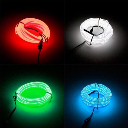 Automobile Cold Light Atmosphere Lamp LED Auto Car 3 Atmosphere Accessories meter Length Lamp Wire Decor Strip Interior Lig C3C3