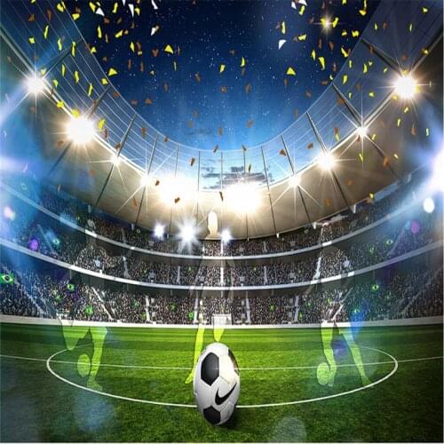 Beibehang Custom Photo Wallpaper Mural Wall Sticker HD High Football Field 3D Backdrop Decorative Painting papel de parede