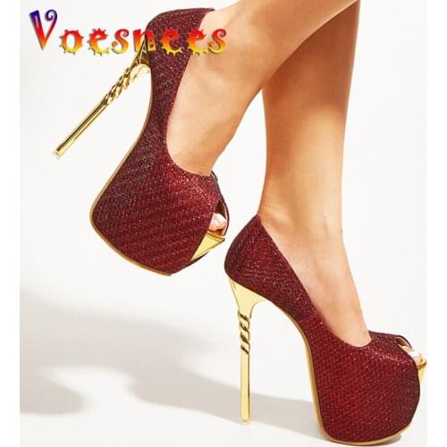 Nightclub Open Toe Women Shoes 16CM Sexy Striptease Sandals Summer New Fashion Party Super Thin High Heels Big Size Wedding Shoe