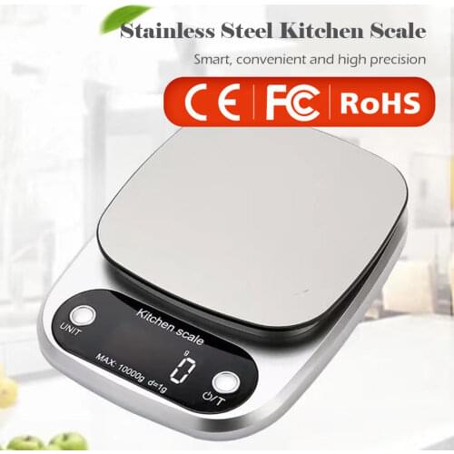 Precision electronic scales 0.1g home kitchen stainless steel 10kg electronic platform scale multi-function electronic measuring