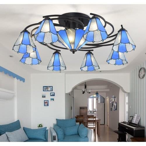 European ceiling lights Iron art living room bedroom lamp mediterranean restaurant lamp pastoral kids ceiling lamp LO81416
