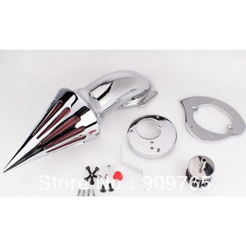 Chrome Cone Spike Air Cleaner Intake Filter Kit For Honda VTX 1300 All Years