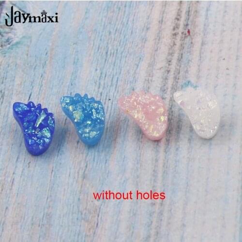 Jaymaxi Small Baby Feet Pendants Charms Synthetic Opal DIY Jewelry Making Best Baby Gift 11.4*10mm Without Hole 20Piece/lot