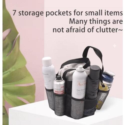 1PCS Women Men Necessary Cosmetic Bag PVC Mesh Handbag Black Toiletry Bags Makeup Pouch For Travel Children Beach Toy Bags