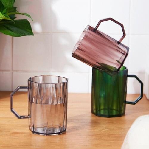 Washing Mug Eco-friendly Anti-slip Plastic Toothbrush Cup with Handle for Home Couples bathroom gargle cup