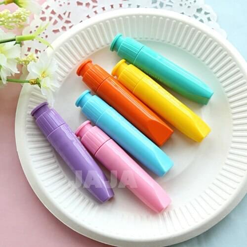 6pcs/lot) Highlighter pens for marker Novelty fluorescent pen DIY drawing stationery School office zakka supplies (dd-1306)