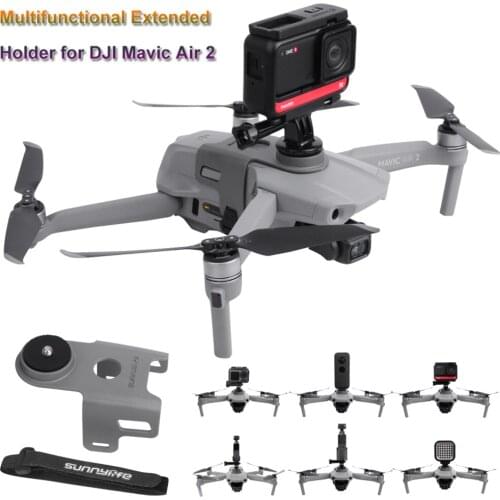 Multifunctional Extended Holder for DJI Mavic Air 2 Extended Bracket with 1/4 Screw Upper Mount Adapter for 360 Panorama Camera