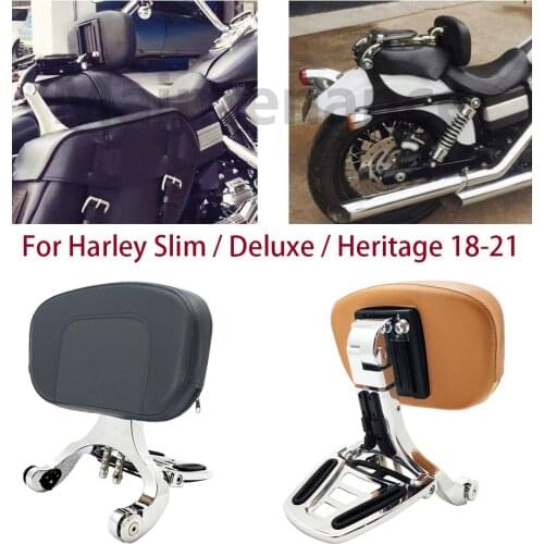 Motorcycle Multi-Purpose Driver Passenger Backrest For Harley Softail Slim FLSL Deluxe FLDE FLHCS FLHC Heritage 2018-2021