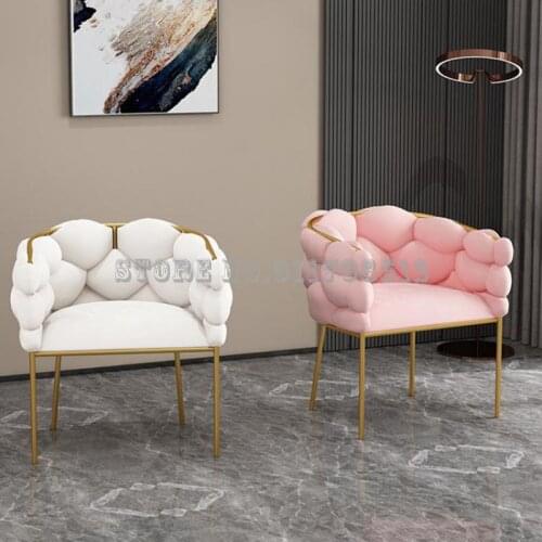 Nordic light luxury single sofa chair leisure net red fairy bedroom creative nail shop dressing chair makeup chair