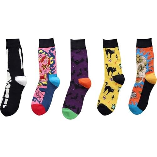 Fashion Funny Cotton Mens Socks Travis Scott Breathable Socks for Male Female Fruit Printing for Halloween Big Size 36-43