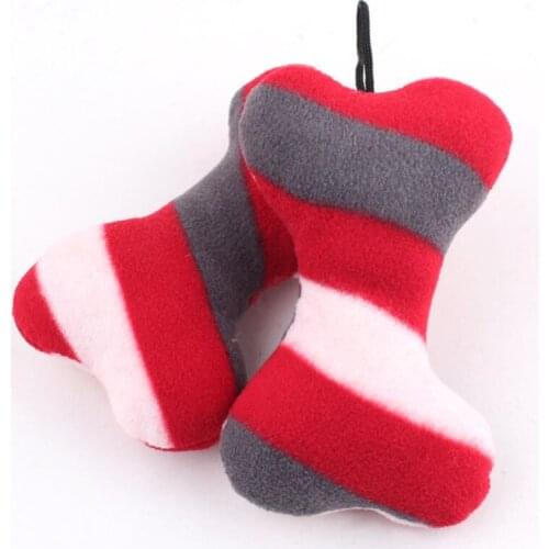 Brand New Fashion Plush Pets Toys Dogs Puppy Chew Throw With Sound Squeaker Faux Bone Toys For Dog