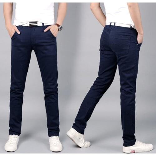 New mens pants fashions men 2019 summer casual pants male Slim breathable pants Straight Loose Casual Trousers Cotton Suit