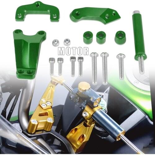 One set CNC Steering Mounting Bracket for Kawasaki ER-6N ER6N 2013 2014 2015 2016 ER6 N Motorcycle Accessories Stabilizer Damper