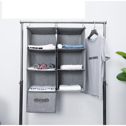 Rotatable Wardrobe Hanging Storage Bag Interlayer Drawer Type Clothes Hangers Holder Portable Organizer Hanging Closet Organizer