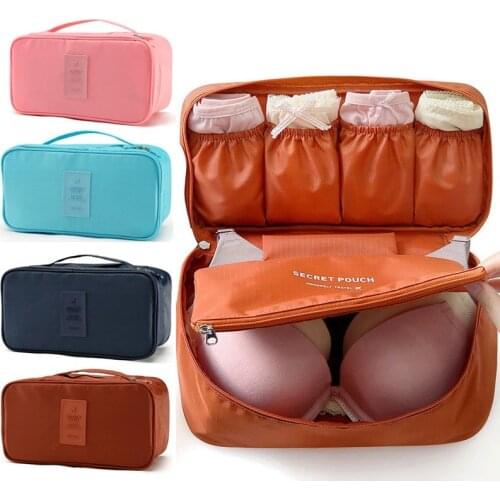 Travel Bra Bag Portable Compartmental Organizing Buggy Bag Multi-functional Underwear Knicker Storage Travel Bag
