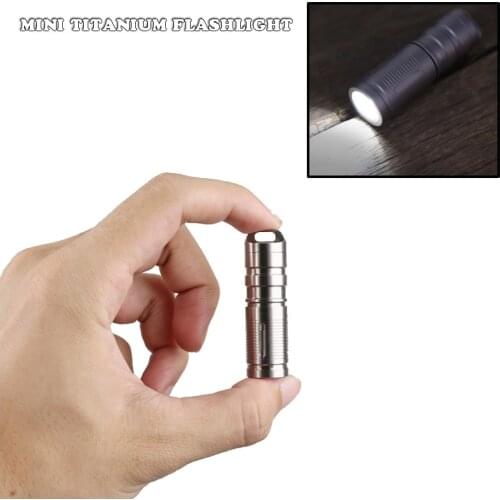 Mini Portable Titanium Waterproof Flashlight Rechargeable Cute Emergency Led Torch Key Chain For Outdoor Camping Hiking Riding