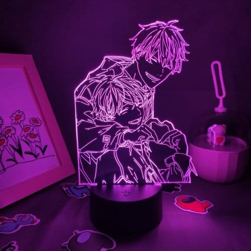 BL Anime GIVEN Led Figure Night Lights Creative Birthday Cool Fun Gift For Friends RGB Lava Lamp Bed Room Table Manga Decoration