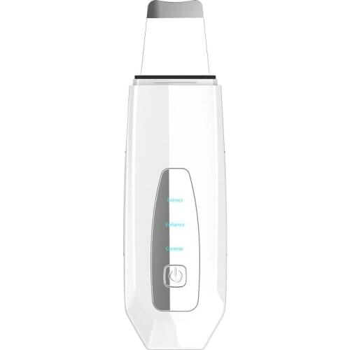 Waterproof Ultrasonic Skin Scrubber Ion Deep Face Cleaning 45℃ Heat Facial Lifting Peeling Shovel Acne Blackhead Remover