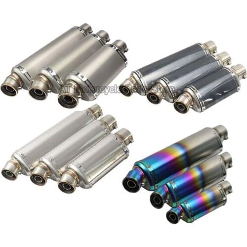 51MM Universal Motorcycle exhaust Muffler for Kawasaki Versys 650 LT Z750S ER6N Scooter Street Bike Modified Scooter