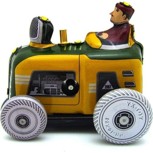 Vintage Clockwork Wind Up Retro Tractor toys Photography Children Kids Adult Tractor Tin Toys Classic Toy Christmas Gift