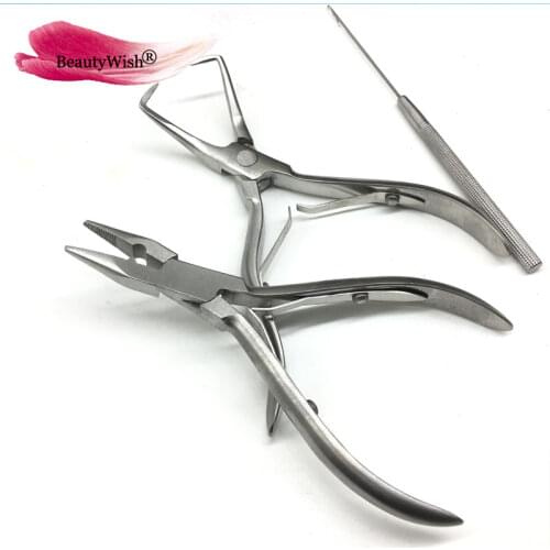 High-grade Hair extension tool 1 set hair extension pliers Wholesale sainless steel plier kit set