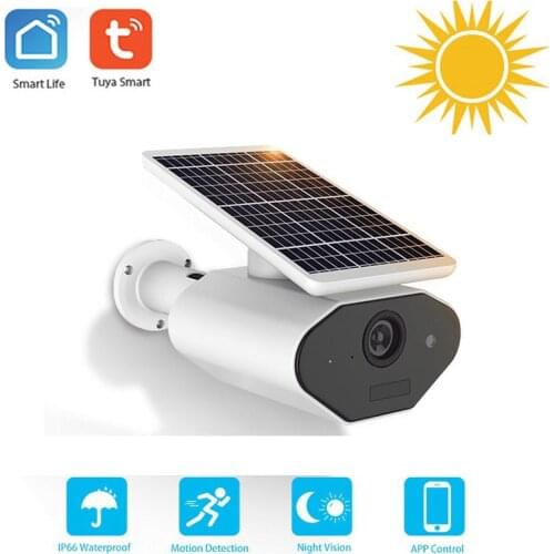 Wouwon Wire-Free Solar Battery IP Camera Outdoor Wireless Water proof Security WiFi Camera CCTV Surveillance Tuya Smartlife app