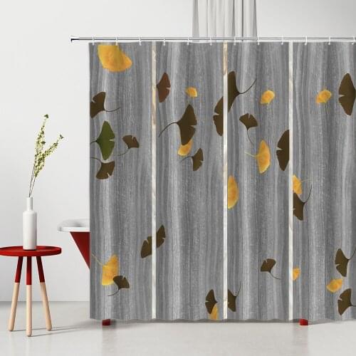 Geometric Stripes Shower Curtain Plant Leaf Colorful Bathroom Decoration Bathtub Screen Home Supplies Washable Bath Curtains