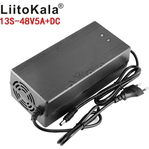 LiitoKala 48V 5A charger 13S 18650 battery pack charger 54.6v 5a constant current constant pressure is full of self-stop