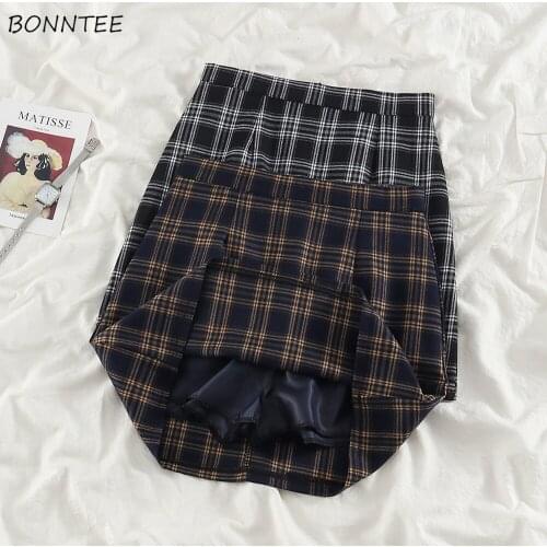 Skirts Women Plaid Female Mini Bottoms Summer Students Casual All-match Preppy Style Ulzzang Vintage New Arrival Hot Sale Simple