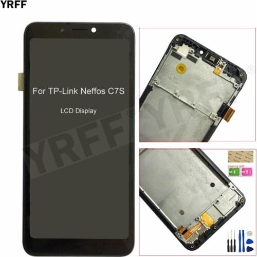 New With Frame LCD For TP-Link Neffos C7S TP7051A TP7051C LCD Display Touch Screen Digitizer Assembly Repair Tools Glass Panel