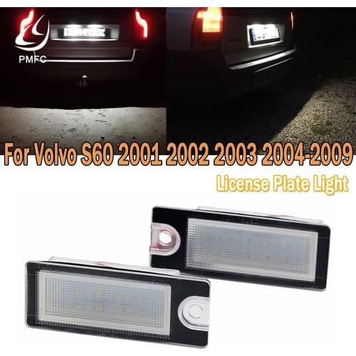 R-Auto 1 Pair Rear Error Free LED License Plate Light Car Tail Number Plate Lamps Car Accessories For Volvo V70 XC70 S60 S80