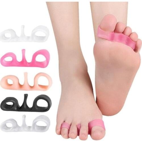 2pcs SEBS Toe Spreader Separator White Bunion Hallux Valgus Corrector Thumb Finger Correction Straightener Foot Care Tool