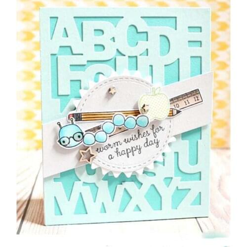 26pcs Letters Cutting Dies Carbon Steel Stencils for DIY Scrapbooking Paper Cards Embossing album Craft Cut Die 10.5*13.5CM