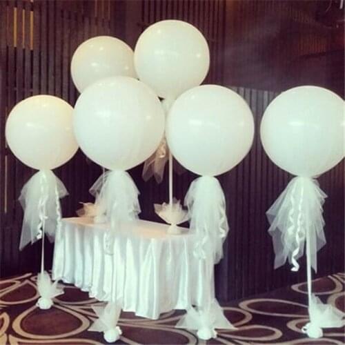 4pcs White Latex Balloons 24Inch 60cm Thick Air Balls Globos DIY Home Wedding Birthday Party Decor Baby Shower Decor