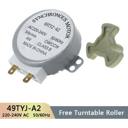 49TYJ-A2 AC220-240V 50/60Hz Micro Turntable Synchronous Tray Motor Microwave Oven Accessories Spares Parts Core Coupling Clutch