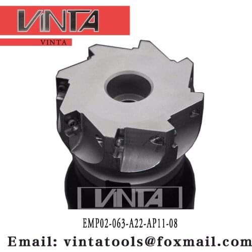 Free shipping EMP02-063-A22-AP11-08 PROMOTION during July and Augest milling cutter APKT11T3 insert with diameter 63mm metric