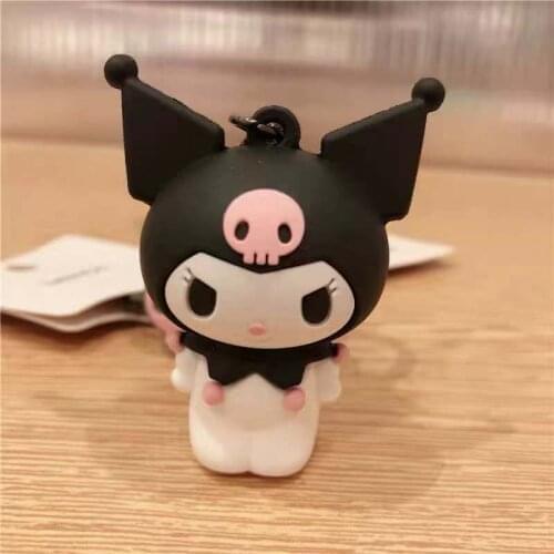 Anime Keychains Cool Pudding Dog Cat Cool Penguin Frog Pig Set Cartoon Women Key Chain Pendant Stainless Steel Keychain